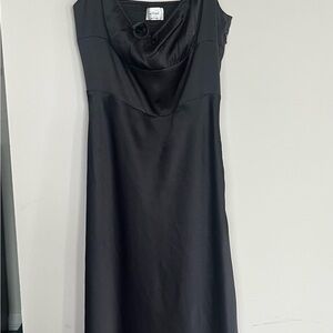 ARITZIA Wilfred Black Satin Dress, Size 2